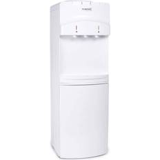 Camping Igloo Cold & Hot Top Loading Water Dispenser with Refrigerator, White