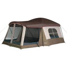 Large camping tents Wenzel Klondike 16 x 11 Large 8 Person Screen Room Outdoor Camping Tent, Brown