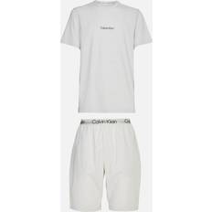 Calvin Klein Short Sleeve Sleep Cotton-Blend Set Creme