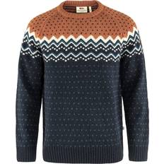 Fjällräven Övik Knit Sweater M - Dark Navy/Terracotta Brown