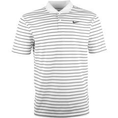 Nike Men Polo Shirts Nike Men's Dri-FIT Victory Striped Golf Polo, Medium, White