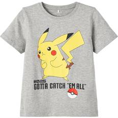 Pokemon Kinderbekleidung Name It Kid's Pokemon T-shirt - Grey Melange