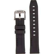 Tissot Watch Straps Tissot 18mm Official Black Silicone Black