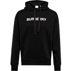 Burberry Sweaters Burberry Ansdel Logo Print Hoodie - Black