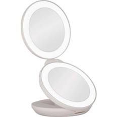 Makeup Mirrors Zadro 4.75" Round Dual LED Lighted Travel Makeup Mirror
