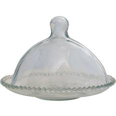 Glass Serving Platters & Trays Storied Home Hello Clear Clear Hobnail Edge Serving Tray