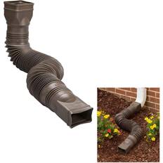 Brown Flexible Downspout Extension Gutter Connector Rainwater Drainage