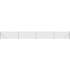 Sølv Flettverksgjerder vidaXL silver, 0.8 10 m Chain Link Fence Wire Mesh Fence Roll with Flange