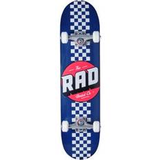 Rad Checker Stripe Skateboard Komplettboard Navy 7.75"