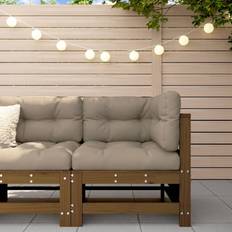 Brune Modulsofaer vidaXL Corner with Cushions Honey Pine Modular Sofa