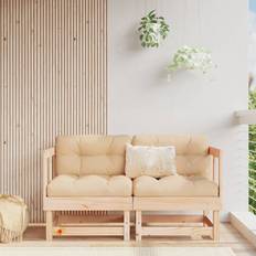 Brune Modulsofaer vidaXL Corner with Cushions 2 Modular Sofa
