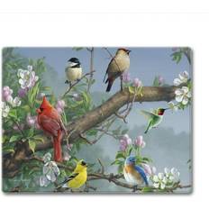 Glass Chopping Boards CounterArt Tempered Glass Beautiful Songbirds Saver Tempered Chopping Board