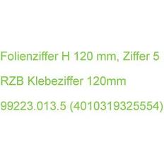 Schwarz Hausnummern RZB Ziffer sw f.d.superflache HNL