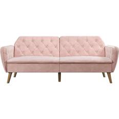 2 Seater - Sofa Beds Sofas Novogratz Tallulah Memory Pink Velvet 83" 2 Seater