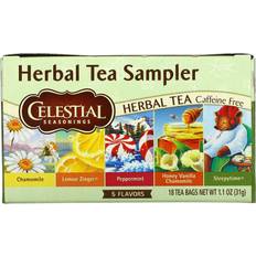 Decaffeinated Food & Drinks Celestial Seasonings Herbal Tea Sampler Assorted 1.1oz 18