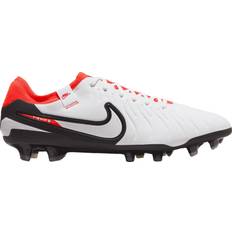 Nike Men Soccer Shoes Nike Tiempo Legend 10 Pro FG M - White/Bright Crimson/Black