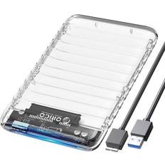 Uasp Orico 2.5' Transparent USB 3.0 to SATA 3.0 External Hard Drive Disk Enclosure Box, USB 3.0 High-Speed Case for 2.5' HDD SSD, Case Support UASP