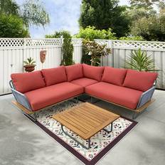 Outdoor furniture set Furniture One 4 Pieces Sectional Outdoor Lounge Set