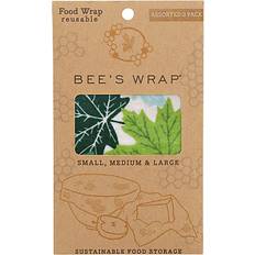 Bee's Wrap Küchenzubehör Bee's Wrap Bienenwachstuch 3er-Pack gemischt Forest Bienenwachstuch