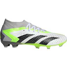 Slip-On Soccer Shoes adidas Predator Accuracy.2 FG - White/Core Black/Lucid Lemon
