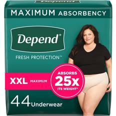 Depend Fresh Protection Adult Incontinence Underwear for Women Maximum XXL Blush