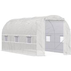 Mini Greenhouses OutSunny 15' Walk-In Tunnel Greenhouse, Large Garden Hot House Kit Up
