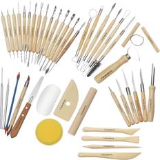 Modeling Tools 7 Elements 42-Piece Pottery, Clay and Sculpting Tool Set, Complete Kit for Modeling, Carving, and Ceramics
