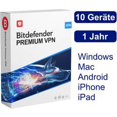 Bitdefender Office Software Bitdefender Premium VPN 1 Year 10 Devices Latest Version Free Updates