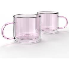 Glass Cups & Mugs Elle Double Wall Coffee 2 Cup 6