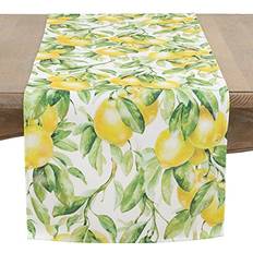 Tablecloths Saro Lifestyle Citrea Collection Printed Lemon Tablecloth Multicolor