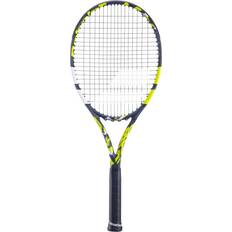 Tennisschläger reduziert Babolat Tennisschläger für Erwachsene Boost Aero Leichter Schläger für Damen oder Herren Besaitet und Rahmen aus Graphit für Leichtigkeit und Power beim Spielen Größe Farbe: Grau/Gelb