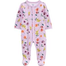 Pajamases Children's Clothing Carter's Baby Floral Snap-Up Footie Sleep & Play Pajamas - Purple