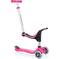 Globber Kick Scooters Globber Evo 4 in 1 Light Up Scooter, Deep Pink