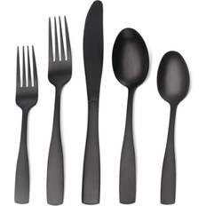 Branded Matte Black Silverware Cutlery Set 20