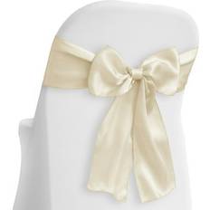Photo Props, Party Hats & Sashes Elegant Satin Chair Cover Sash by Lann's Linens Ivory