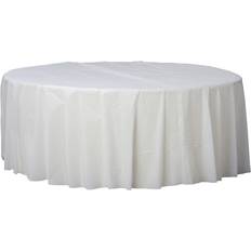 Amscan 84 Frosty White Plastic Round Tablecover