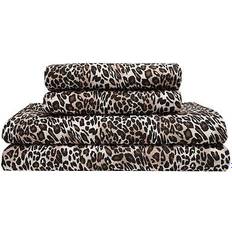 Textiles Beatrice Home Fashions Whimsical Zara Leopard Print Bed Sheet Blue