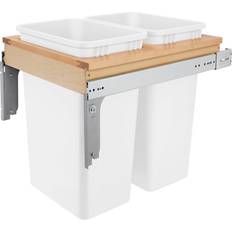Kitchen Cabinets Rev-A-Shelf 4WCTM-2150DM-2 Double 50 Qt Top Mount Pullout Wastebasket