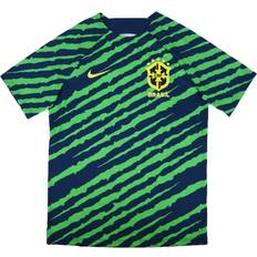 Nike Brazil National Team Jerseys Nike 2022-23 Brazil Pre-Match Jersey Blue-Green