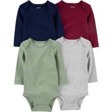 Carter's Baby L/S Bodysuits 4-pack - Solid Multi