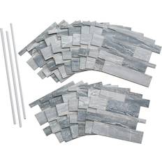 Peel and stick tile ACP AC017K Peel and Stick Tile with Trim Kit Flooring