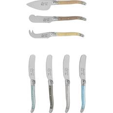 French Home Laguiole 7-Piece Mother of Pearl Spreader Cheese Knife