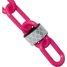 Bike Locks Mr. Chain Reflective Plastic Barrier Chain, 2" x ft, Safety Pink