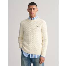 Gant Bekleidung Gant Rundhals-Pullover weiss