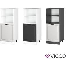 Küchenschubladen & Schrankböden VICCO Backofenumbauschrank küchenschrank küchenzeile r-line landhaus 60 cm weiß
