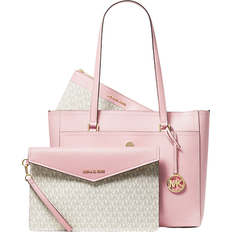 Pink Bags Michael Kors Maisie Large Pebbled Leather 3-in-1 Tote Bag - Powder Blush