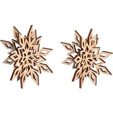 Rayher Wooden Snowflakes Craft Kit Juletræspynt