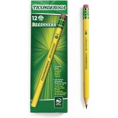 Graphite Pencils Dixon Ticonderoga Beginners No 2 Pencils with Erasers Set of 12