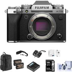 Digital Cameras Fujifilm X-T5 Mirrorless Digital Camera Body, Silver w/ Complete Accessories Kit