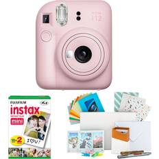 Fujifilm Analogue Cameras Fujifilm Instax Mini 12 Instant Camera Blossom Pink and Instax Kit Bundle